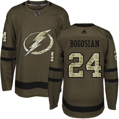 Adidas Tampa Bay Lightning #24 Zach Bogosian Green Salute to Service Stitched NHL Jersey